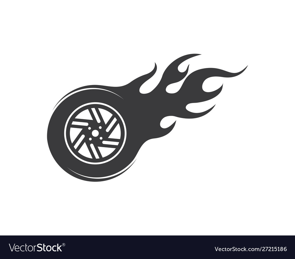 Tire icon logo template Royalty Free Vector Image