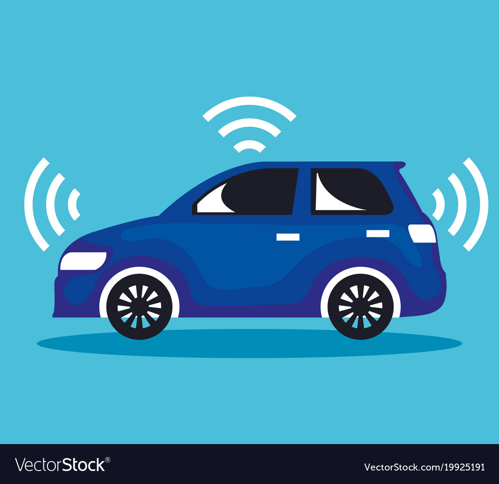 Autonomous car isolated icon