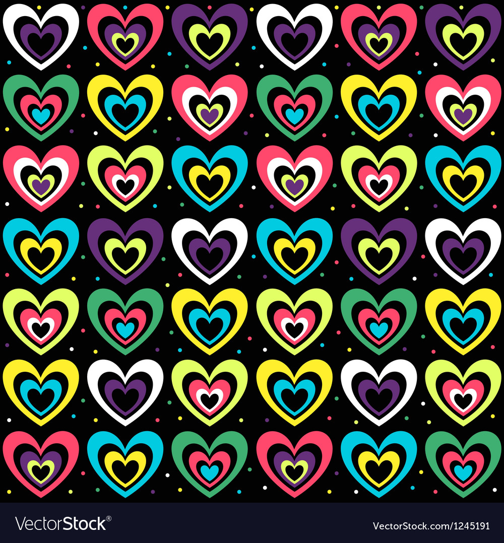 Background with the coloured hearts Royalty Free Vector