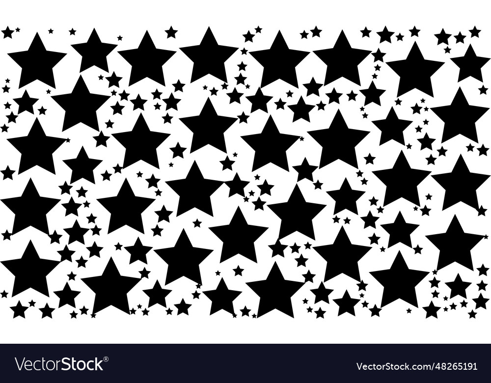 Black random stars seamless pattern vector image Black random stars seamless pattern