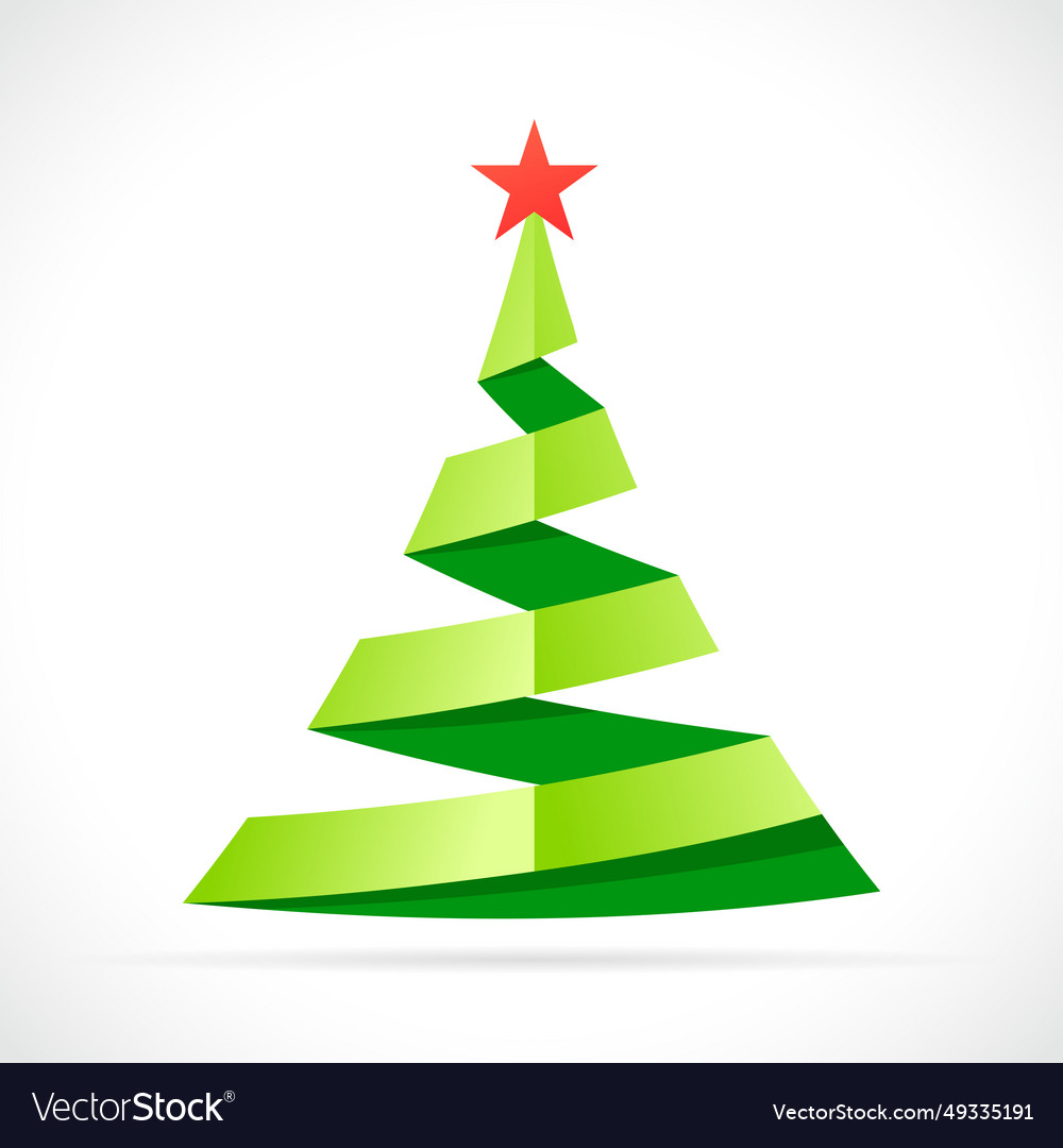 Christmas tree with ribbon concept