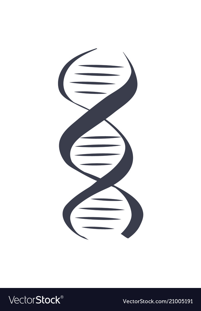 Dna logotype nucleotides carrying genetic info Vector Image