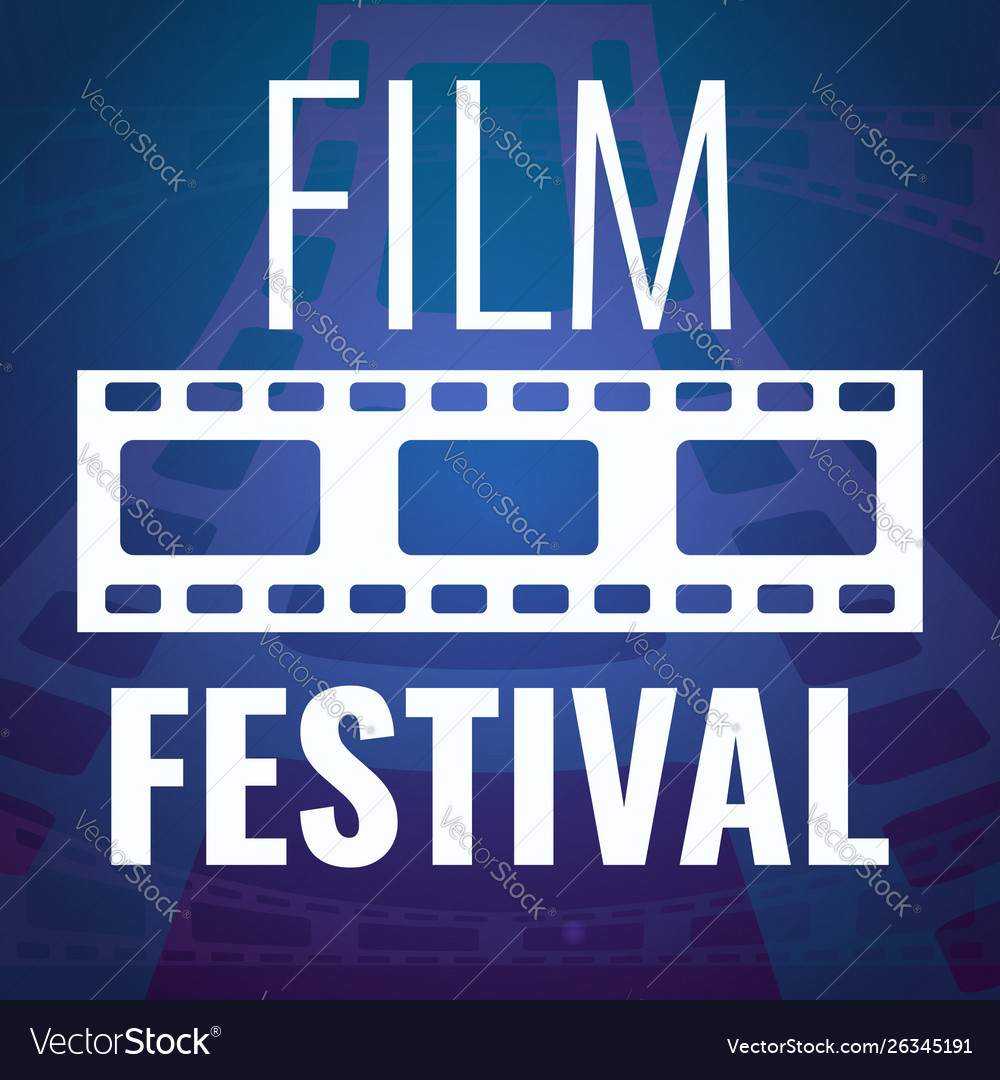 Film festival concept banner cartoon style Vector Image