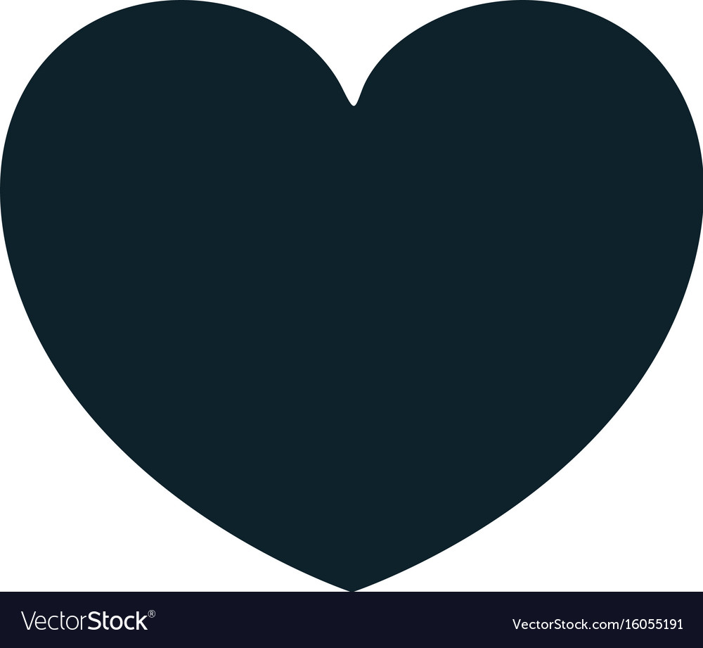 Hand drawing dark blue color heart shape