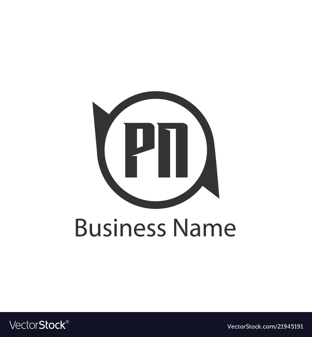 Initial letter pn logo template design