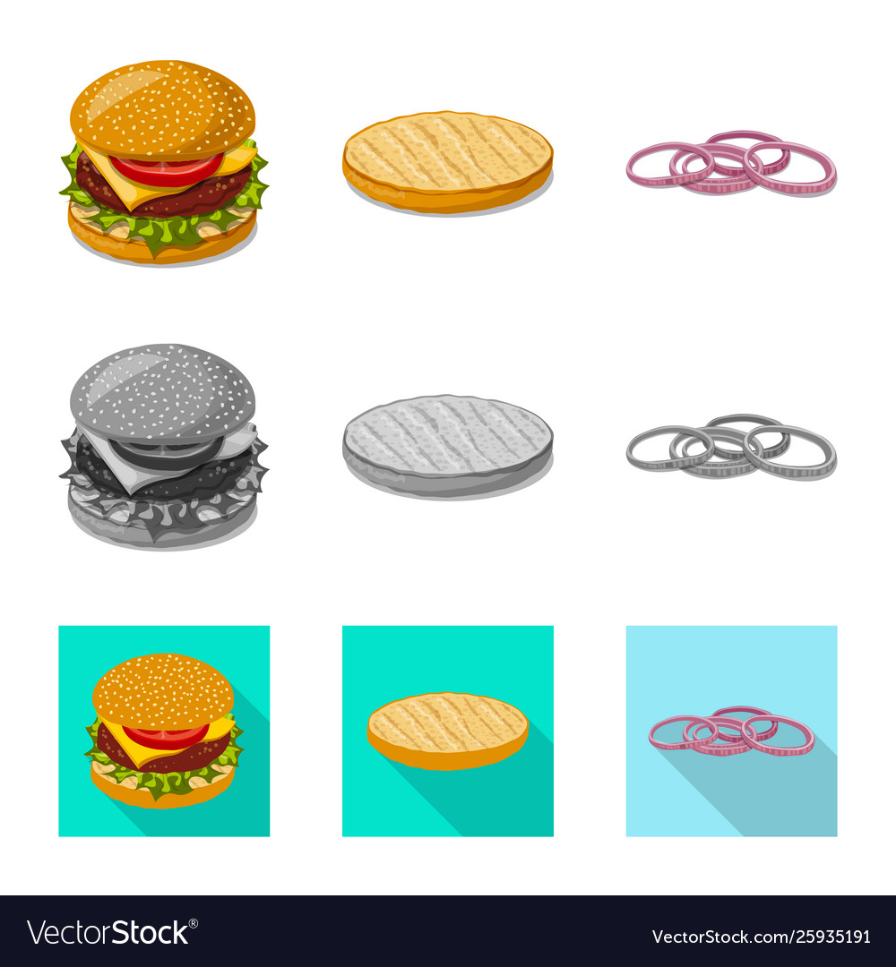 Isolated object burger and sandwich icon Vector Image