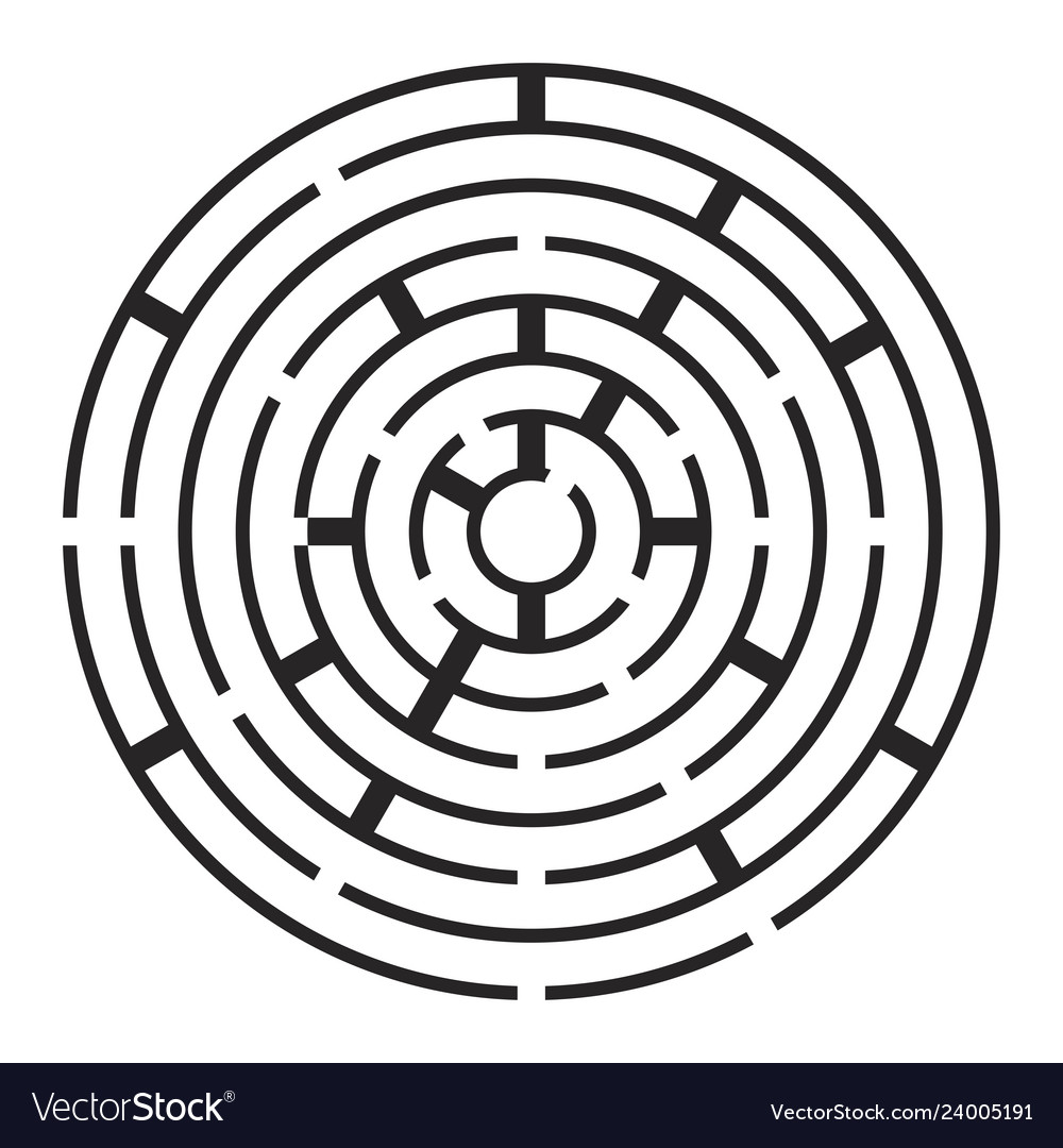 Round maze labirynth symbol icon design Royalty Free Vector Round maze labirynth symbol icon design Royalty Free Vector
