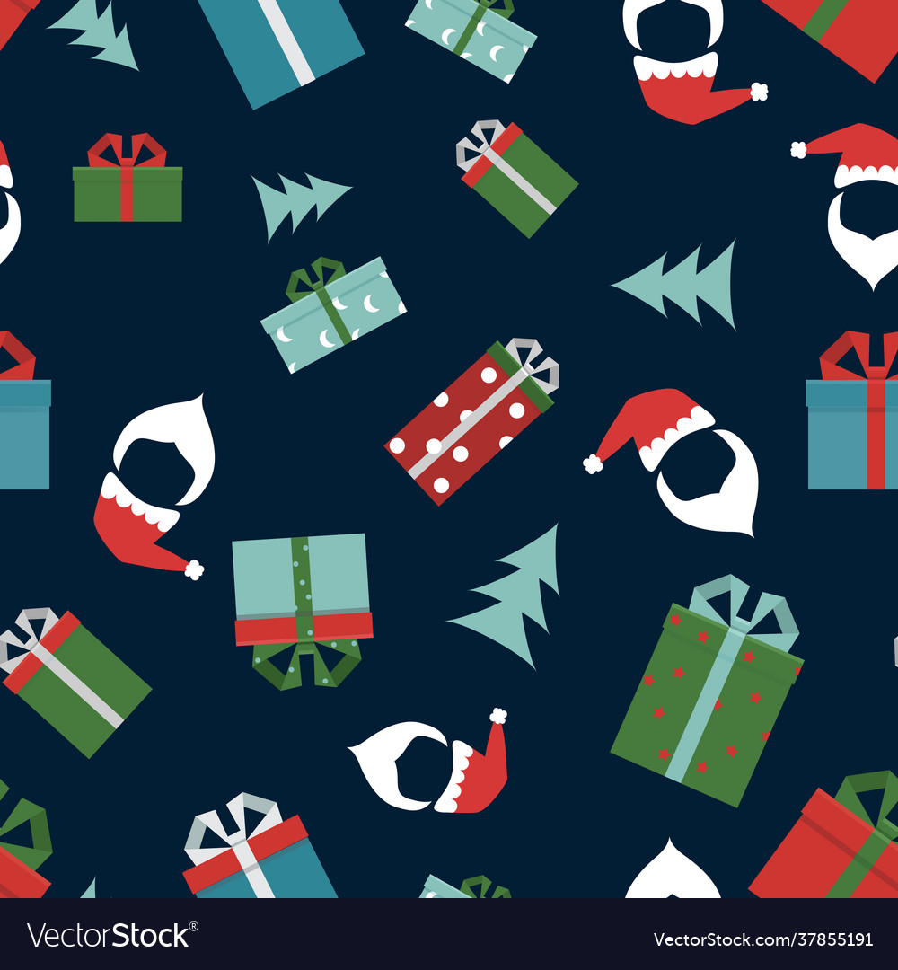 Seamless background pattern christmas and new Vector Image