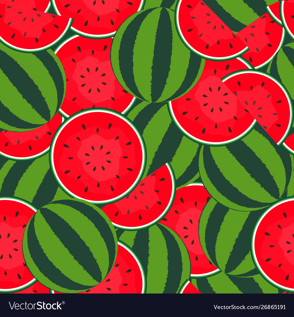 Seamless pattern background with watermelon