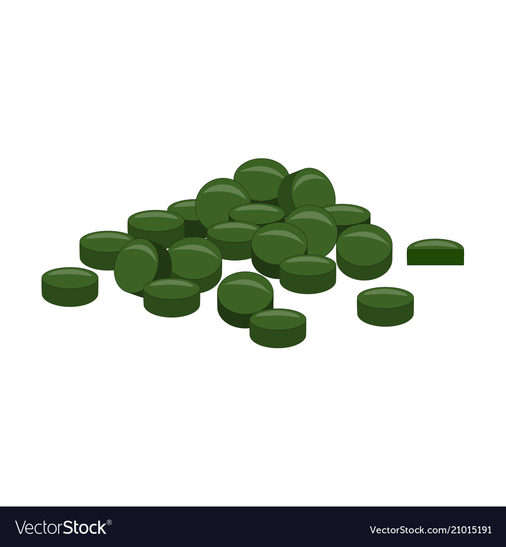 Spirulina chlorophyll or chlorella tablets