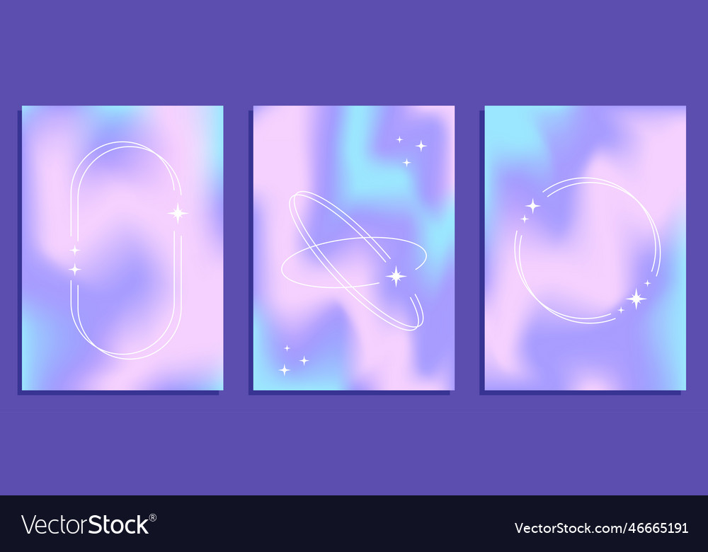 Y2k three gradient backgrounds vector image Y2k three gradient backgrounds