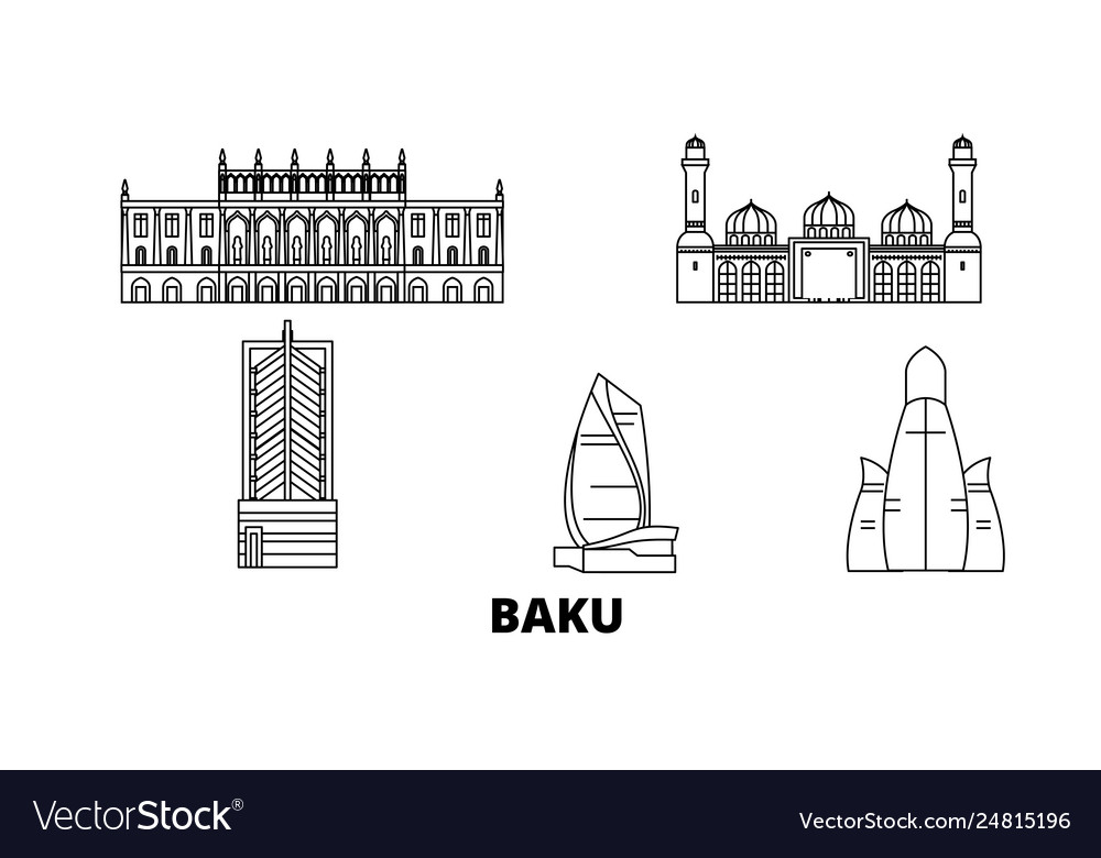 Баку рисунок карандашом