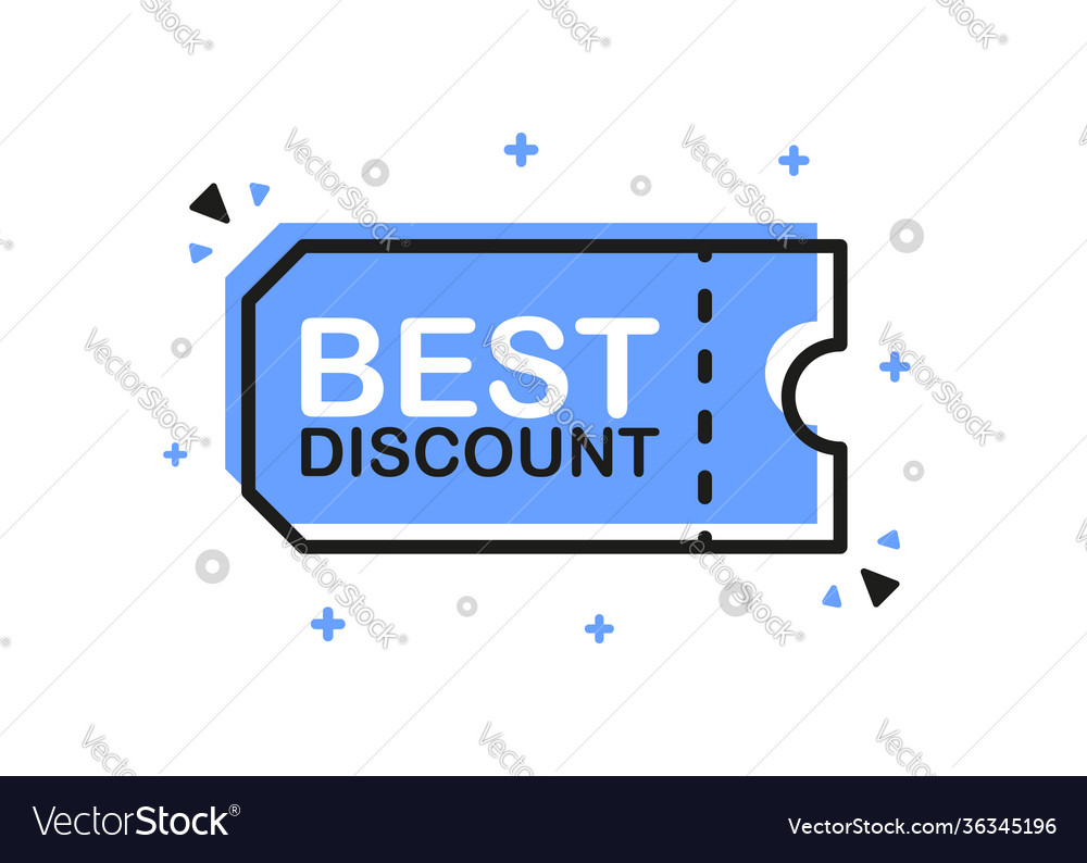 Best Discount Promo Code Banner In Flat Design Vector Image Best Discount Promo Code Banner In Flat Design Vector Image
