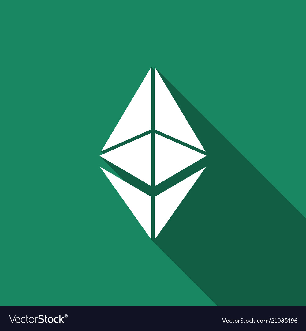 Cryptocurrency coin ethereum eth icon isolated