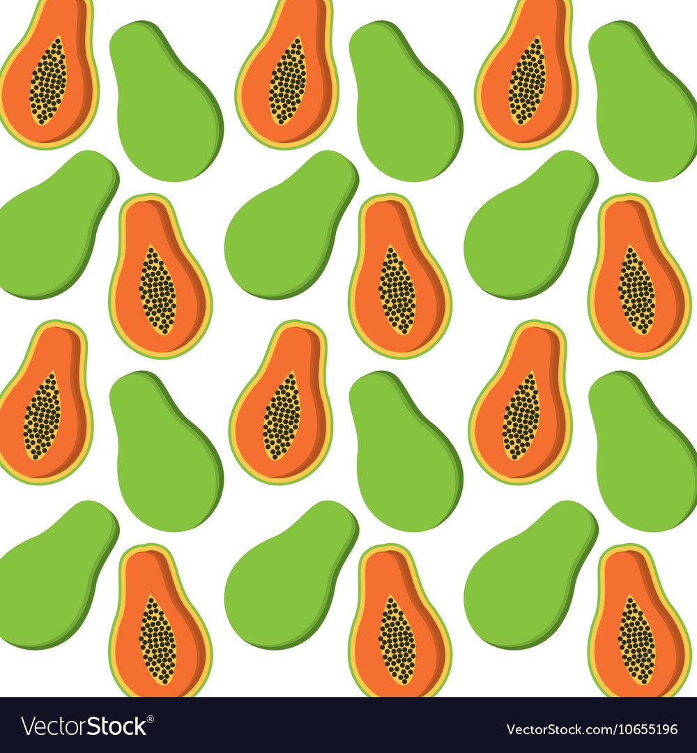 Papaya fruits background design Royalty Free Vector Image