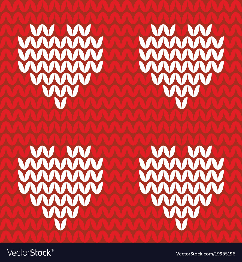 Red Heart Knitting Tile Pattern