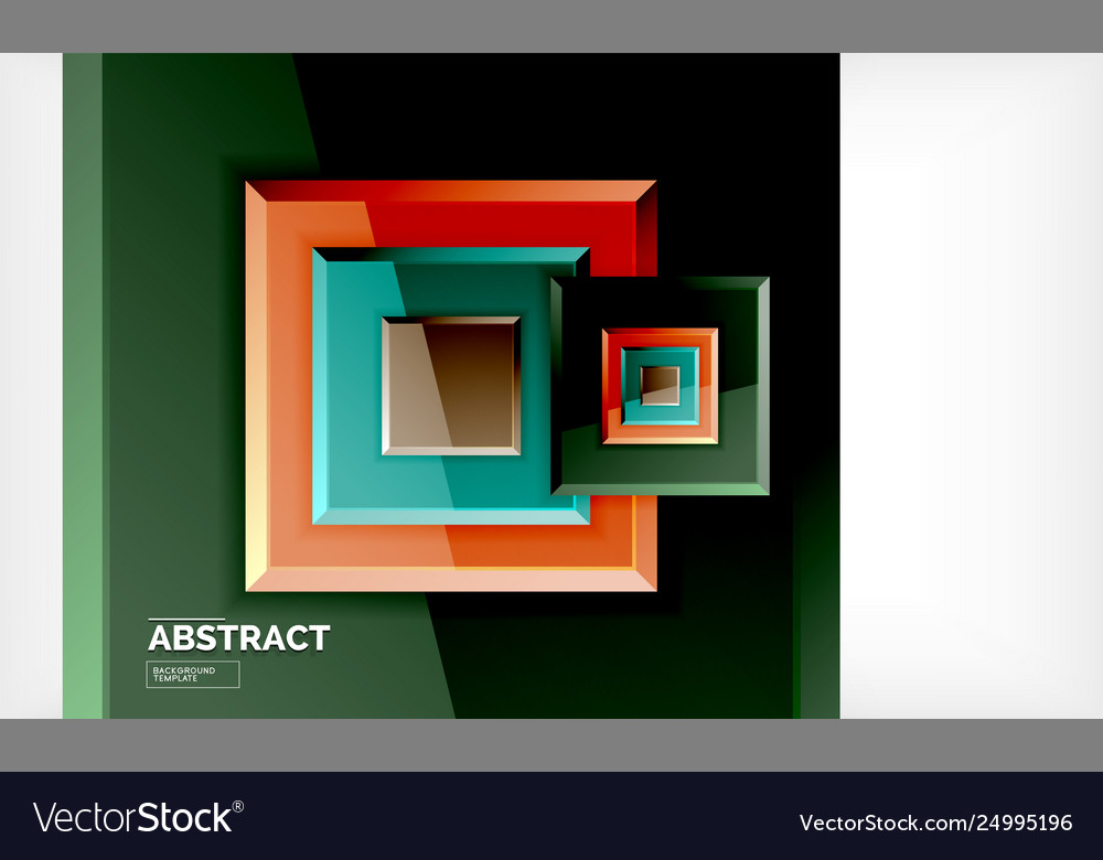 Square abstract background glossy geometric