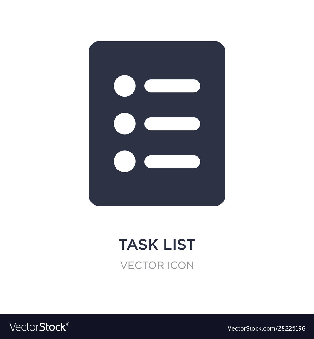 Task list icon on white background simple element vector image Task list icon on white background simple element