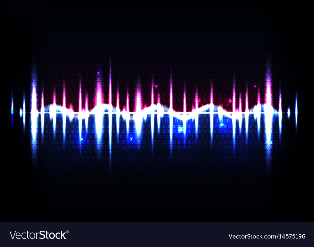 Technological abstract sound pulse background