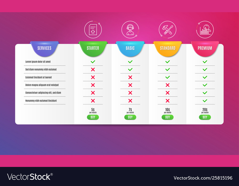 Upload file hammer tool and consultant icons set vector image Upload file hammer tool and consultant icons set