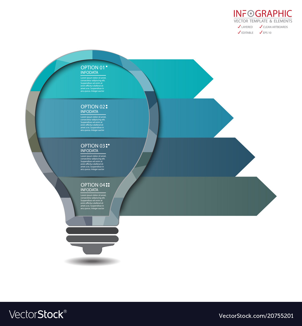 Abstract element infographics 4 option design vector image Abstract element infographics 4 option design