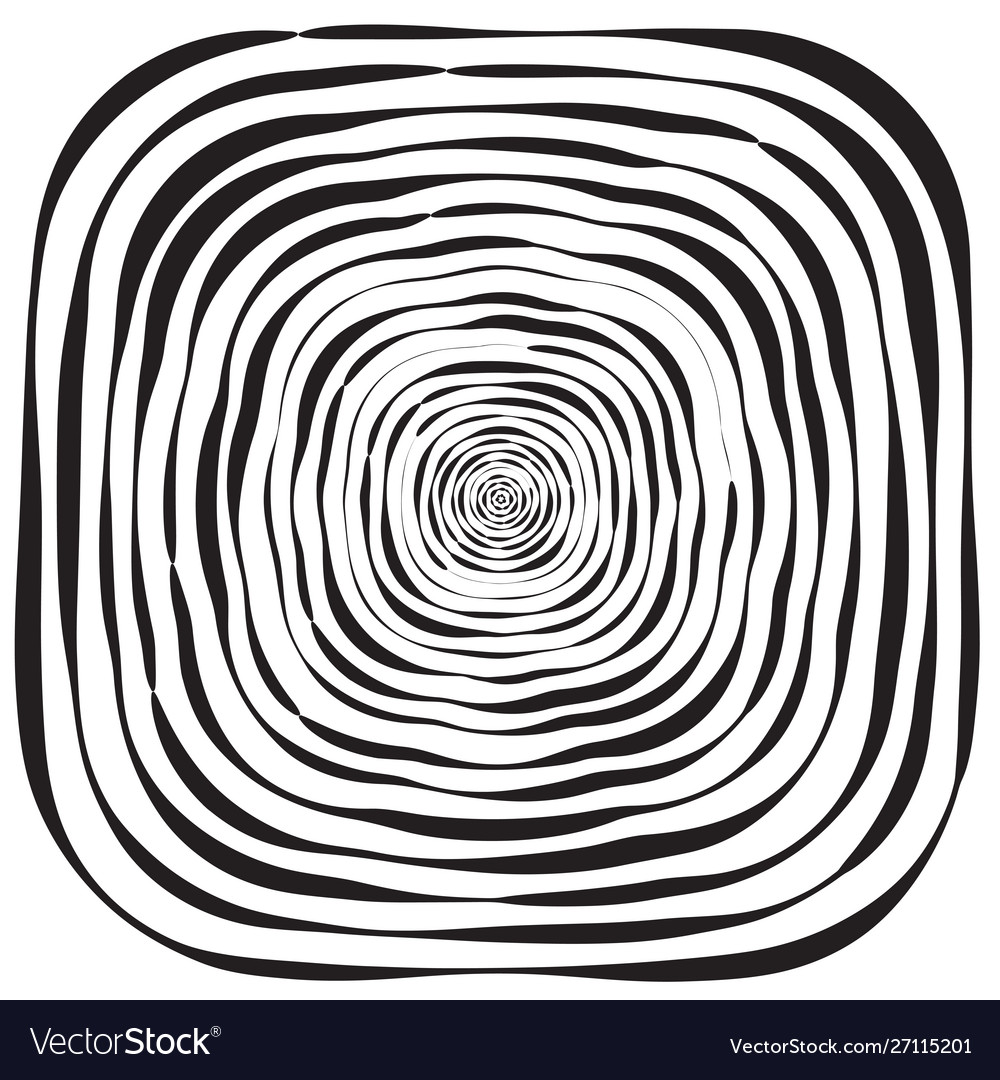 Black and white concentric line circle background