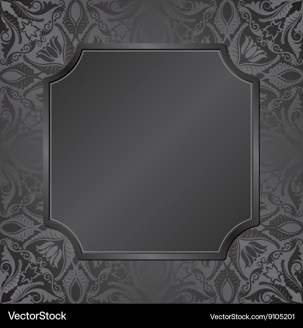 Black background with vintage frame Royalty Free Vector
