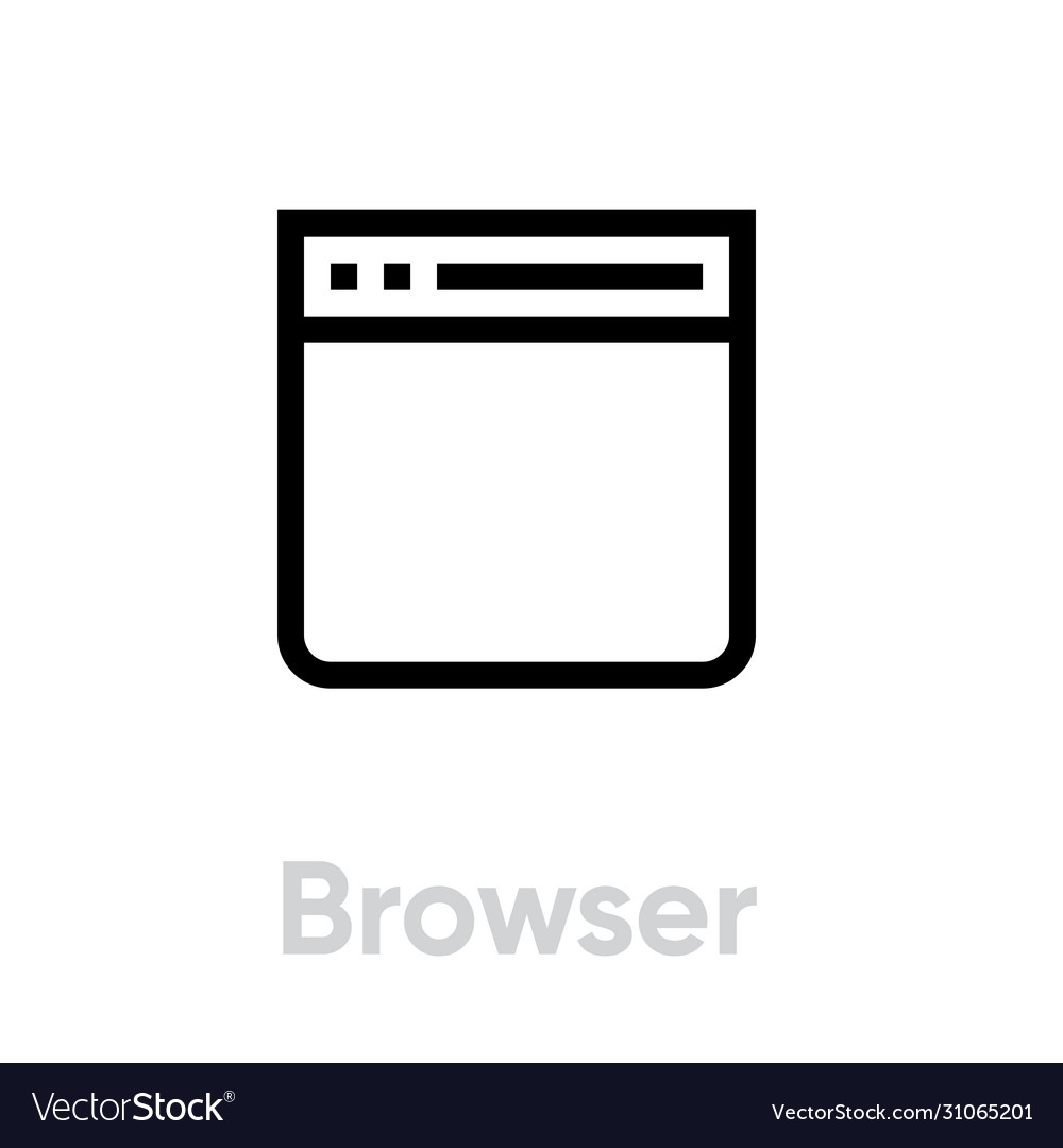 Browser icon editable outline