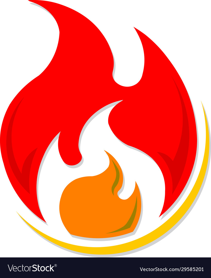 Flame icon graphic Royalty Free Vector Image - VectorStock