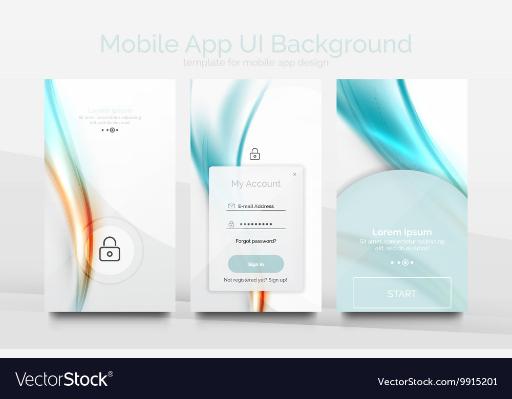 Mobile application interface background design