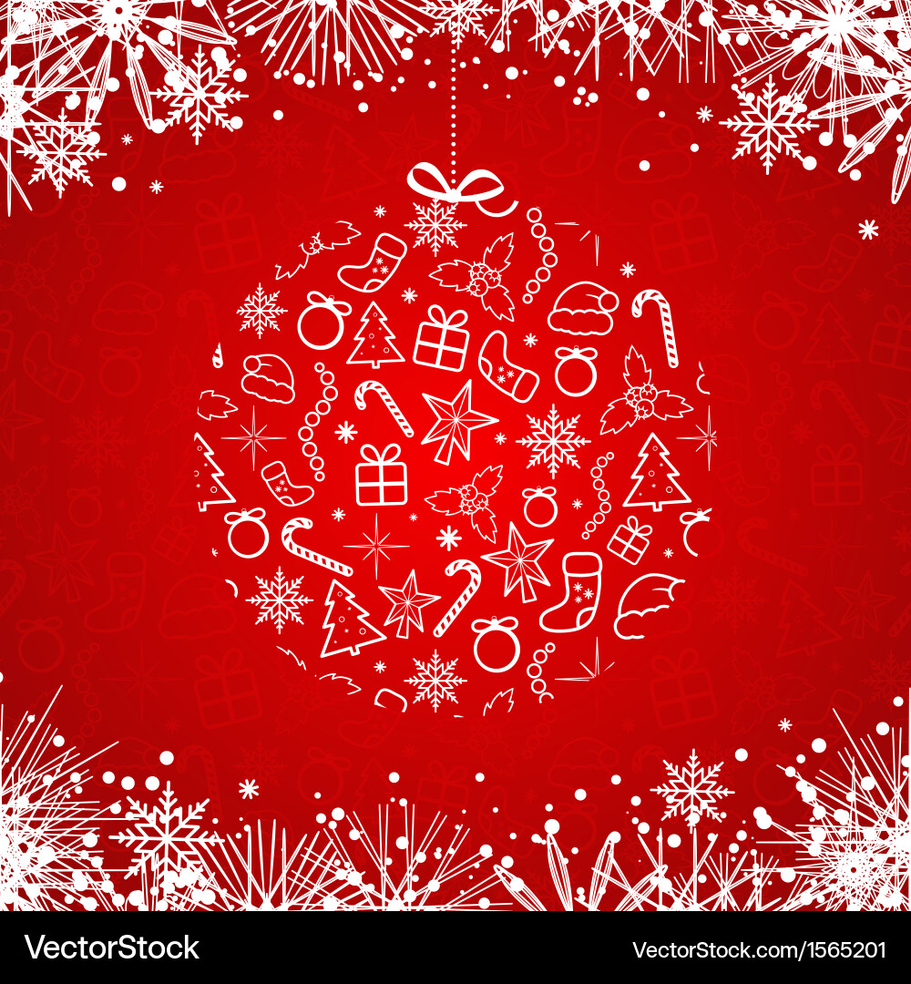 Red christmas background Royalty Free Vector Image