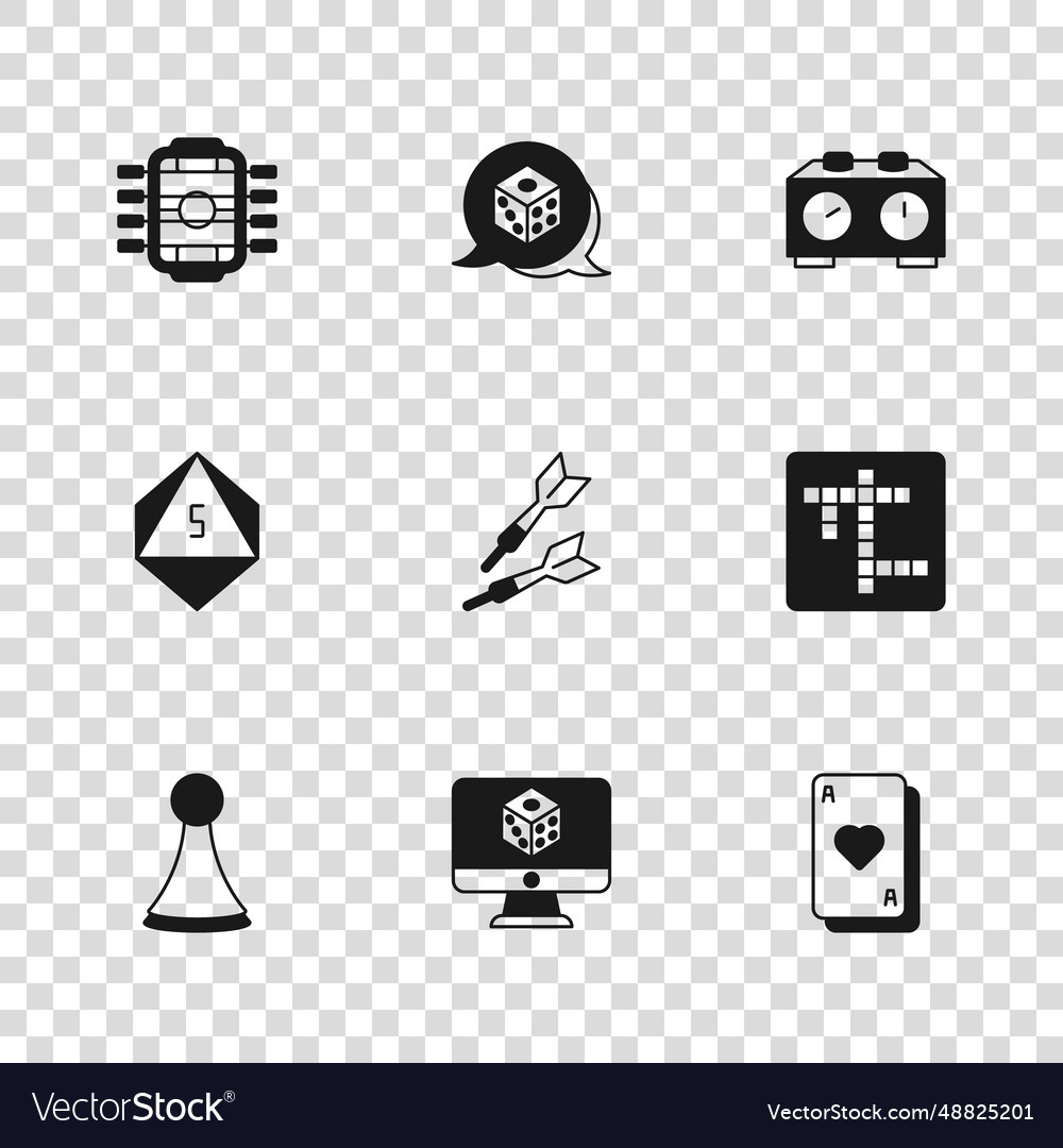 Set game dice crossword playing cards dart arrow