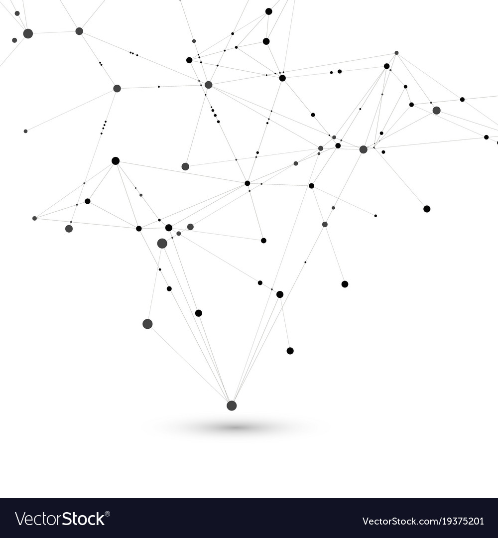 Stylish polygonal pattern of connected black lines