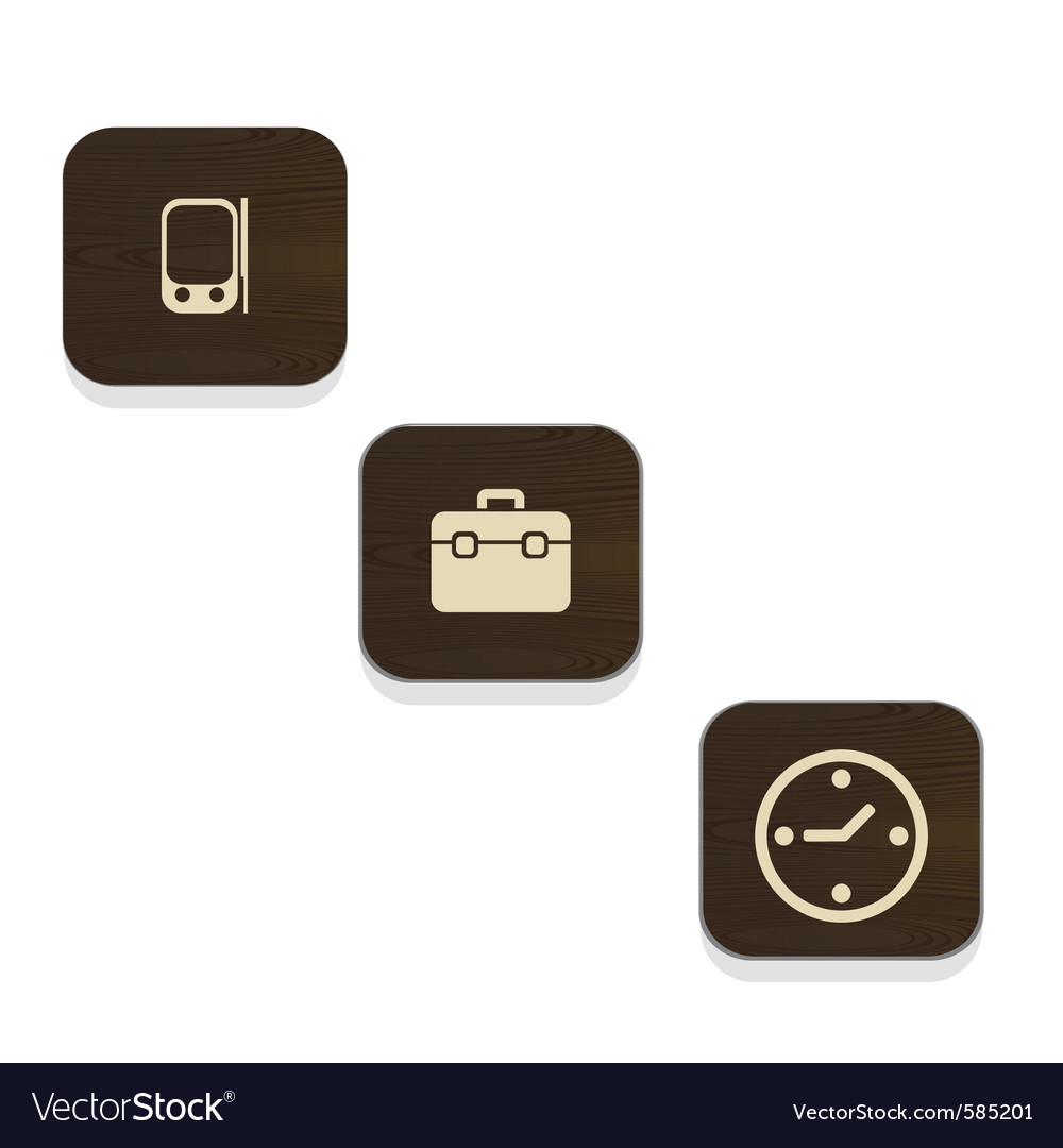 Wood business icons