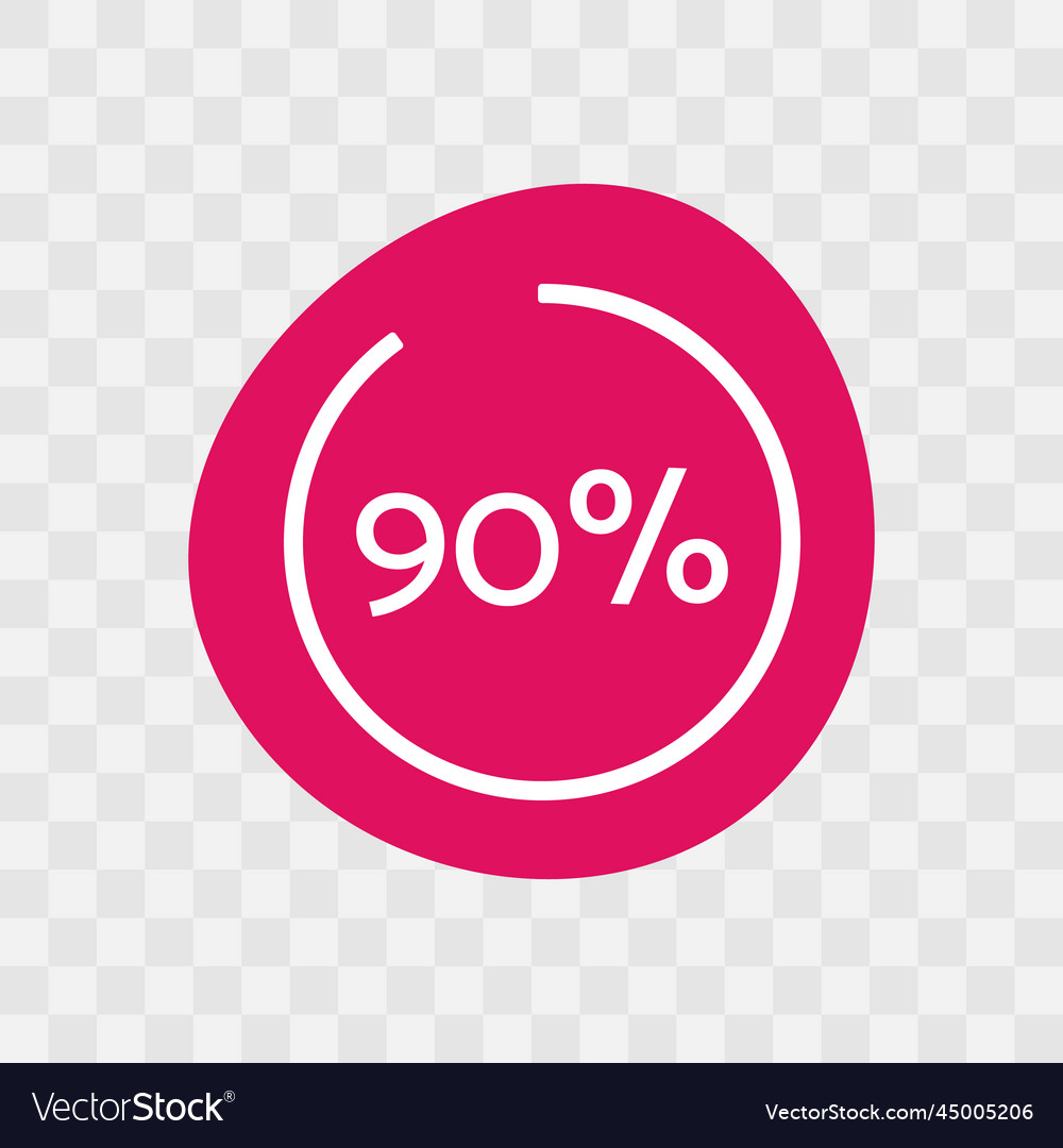 90-percent-chart-percentage-infographics-vector-image