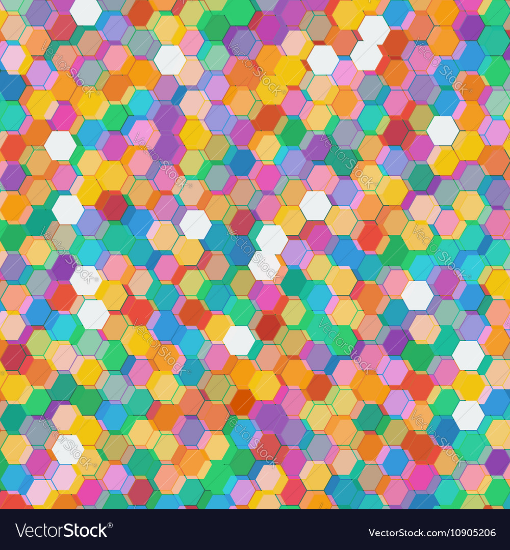 Abstract background with colorful hex polygons