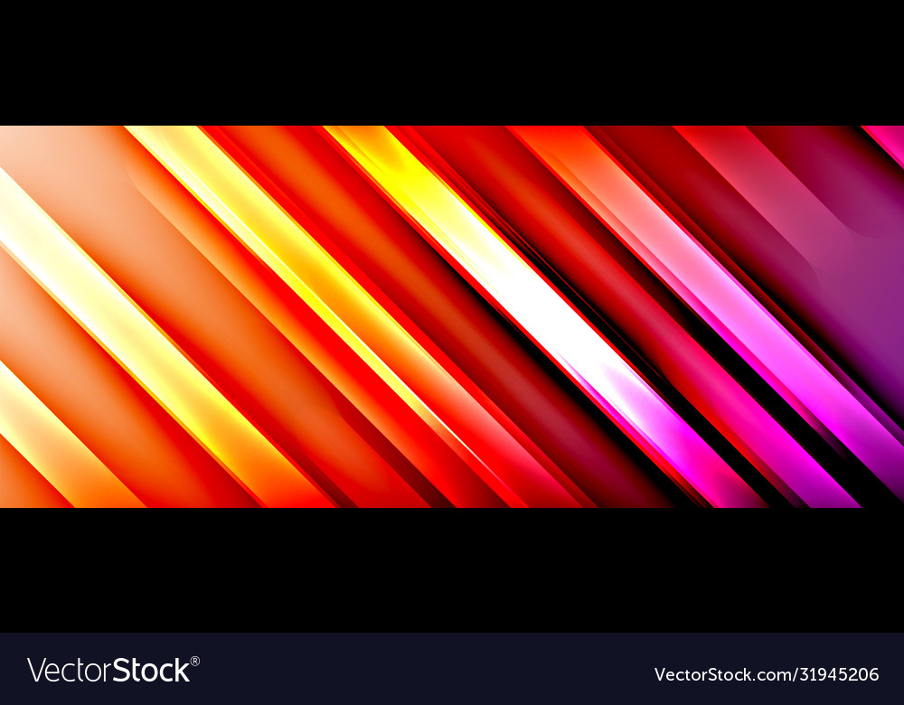 Bright gradient neon lines abstract background vector image Bright gradient neon lines abstract background