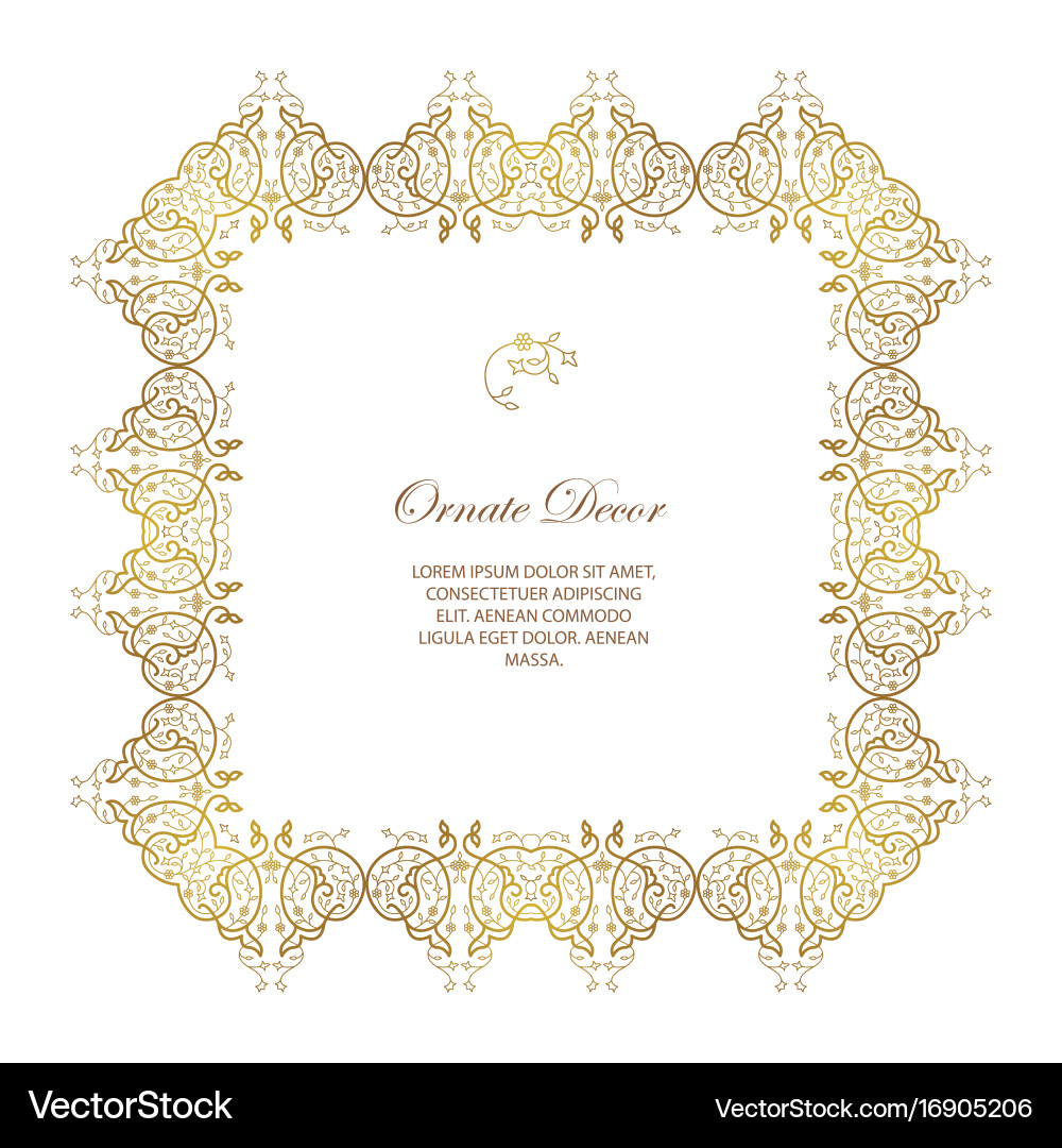 Decorative frame elegant element Royalty Free Vector Image