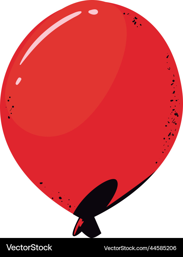 Flat red balloon Royalty Free Vector Image - VectorStock