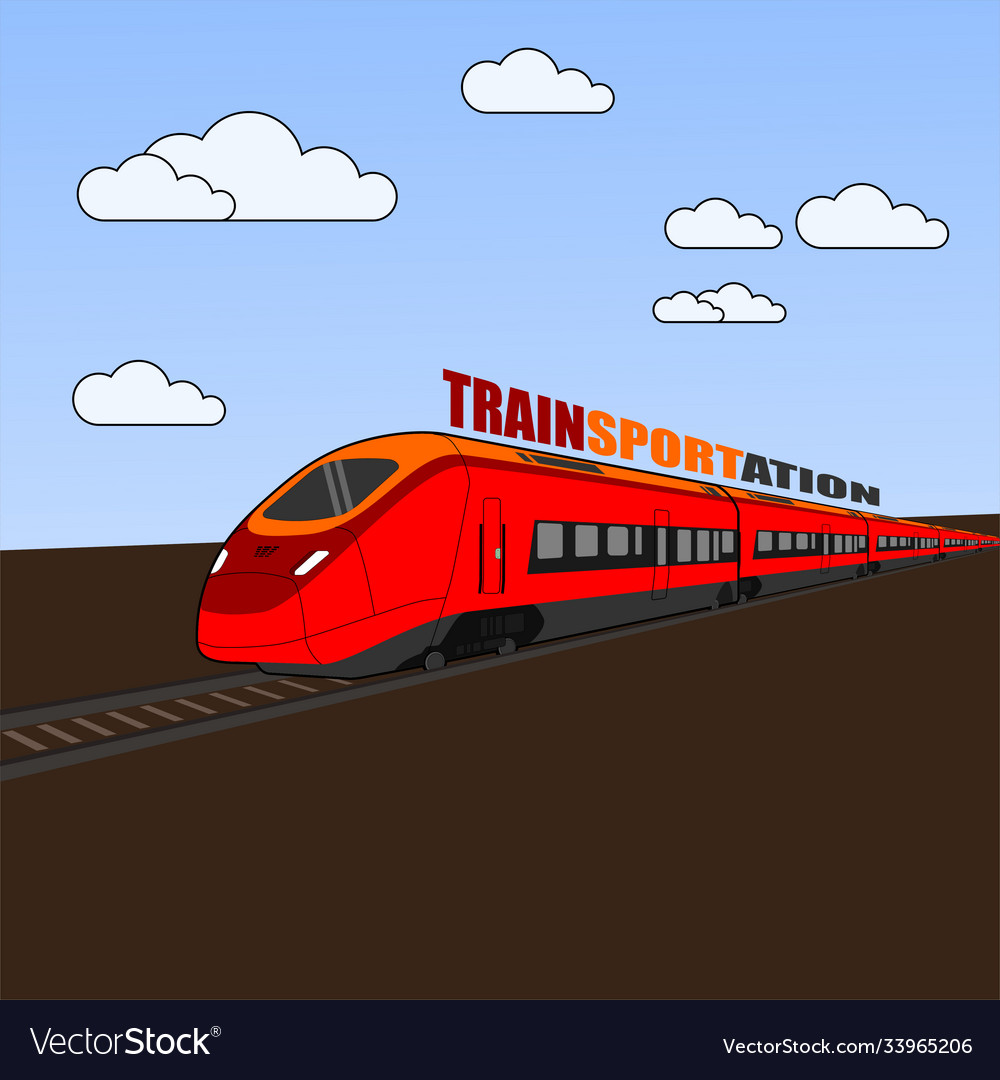 High speed commuter train Royalty Free Vector Image High speed commuter train Royalty Free Vector Image