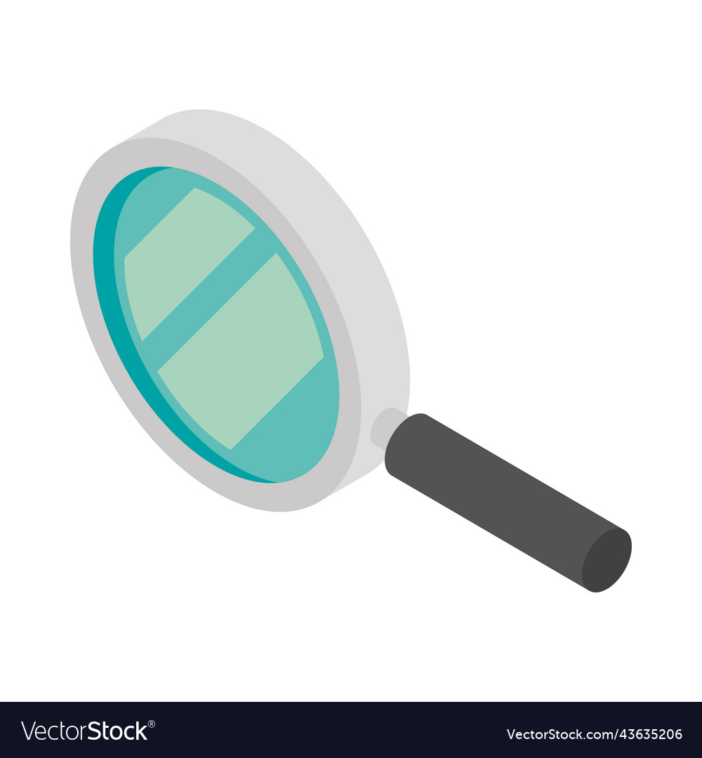 Isometric Magnifier Icon Royalty Free Vector Image Isometric Magnifier Icon Royalty Free Vector Image