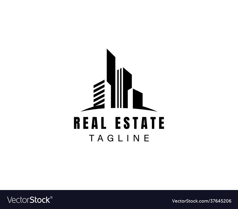 Real estate logo building logo city logo invest Vector Image