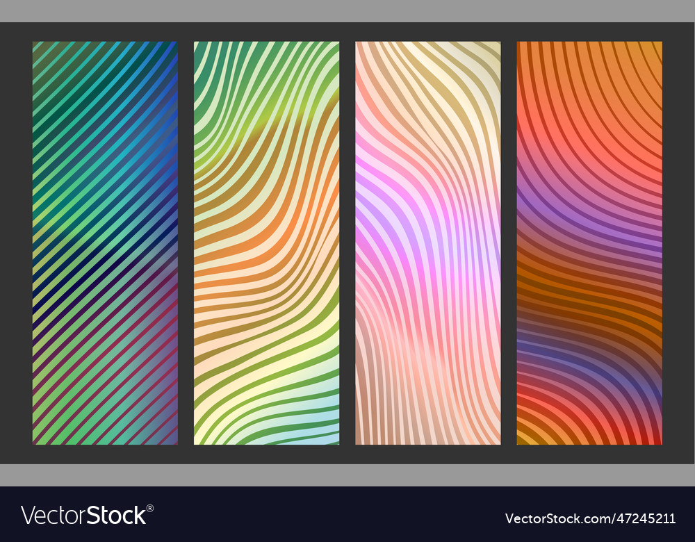 A set of colorful abstract backgrounds linear vector image A set of colorful abstract backgrounds linear
