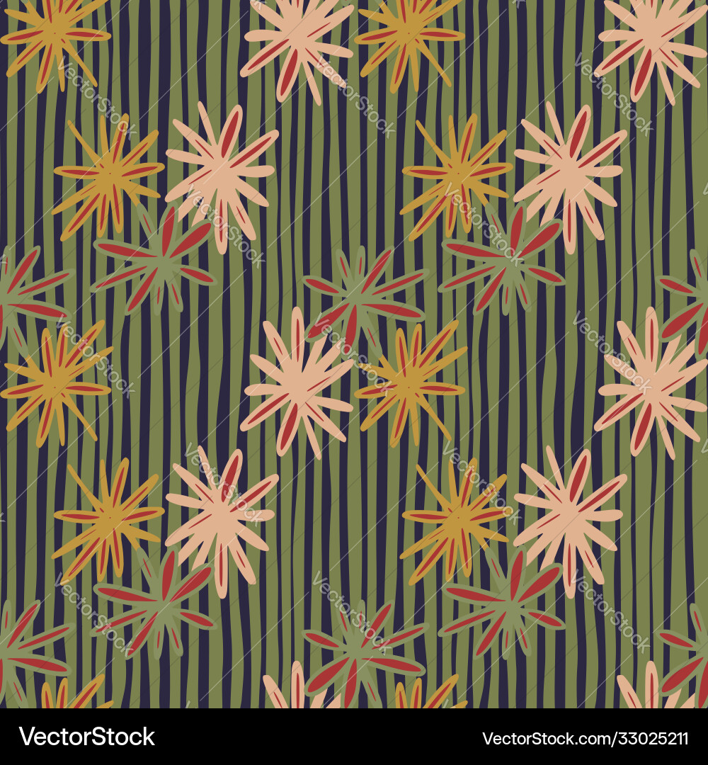 Abstract hand drawn geometric seamless pattern Vector Image