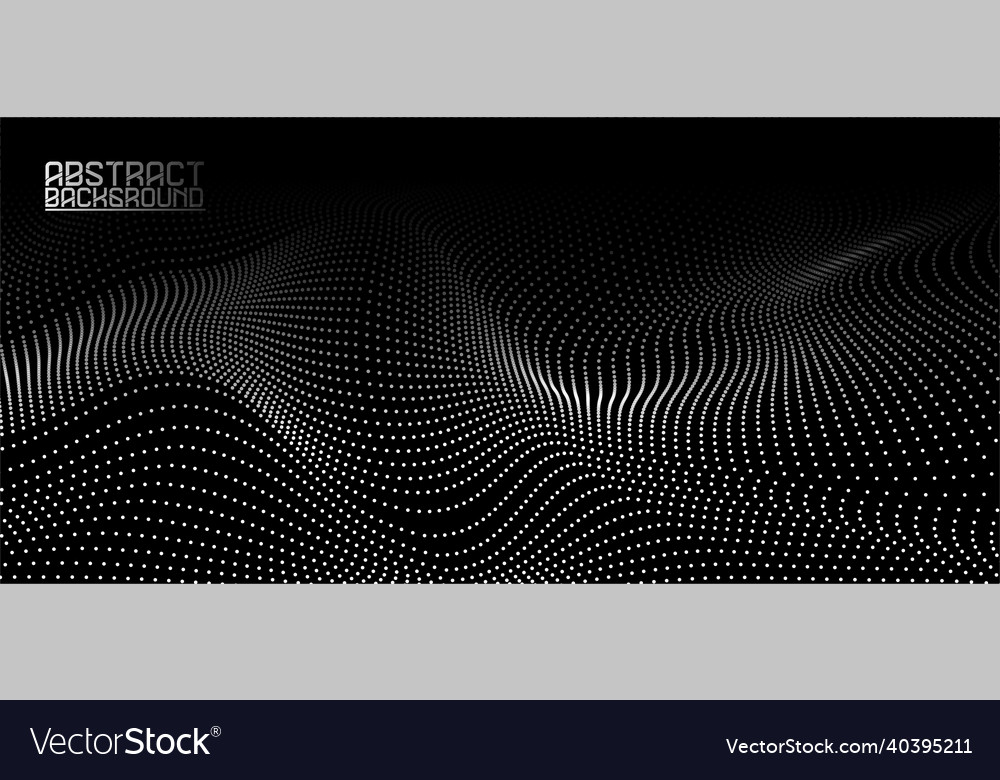 Abstract wave of particles vector image Abstract wave of particles