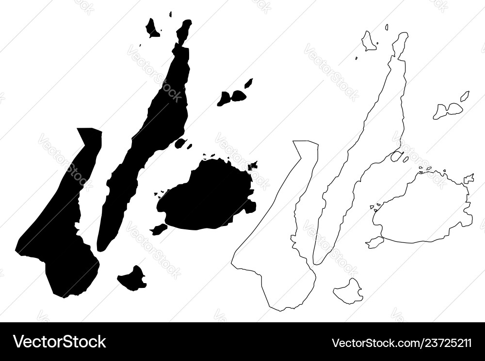 Central visayas region map Royalty Free Vector Image