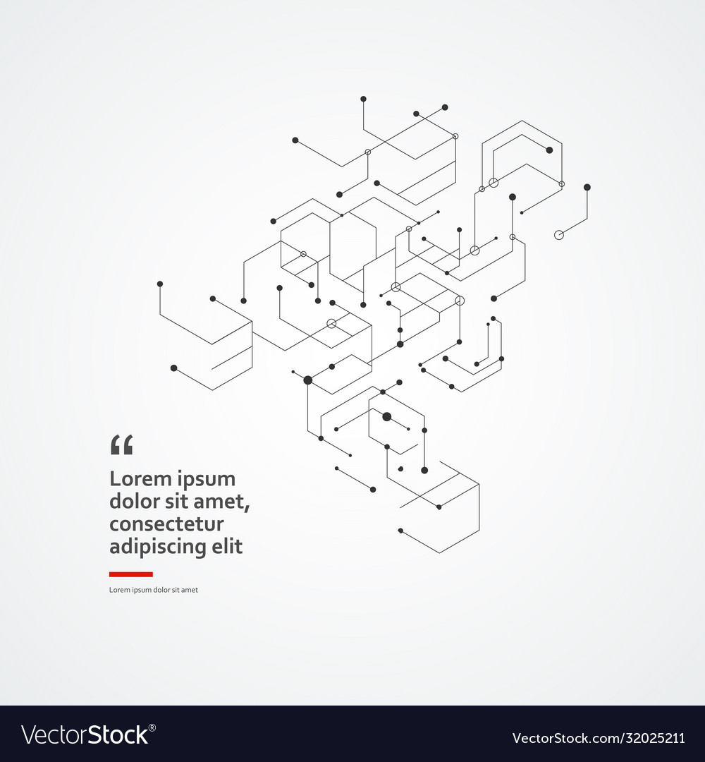 Design technology network background connection vector image Design technology network background connection