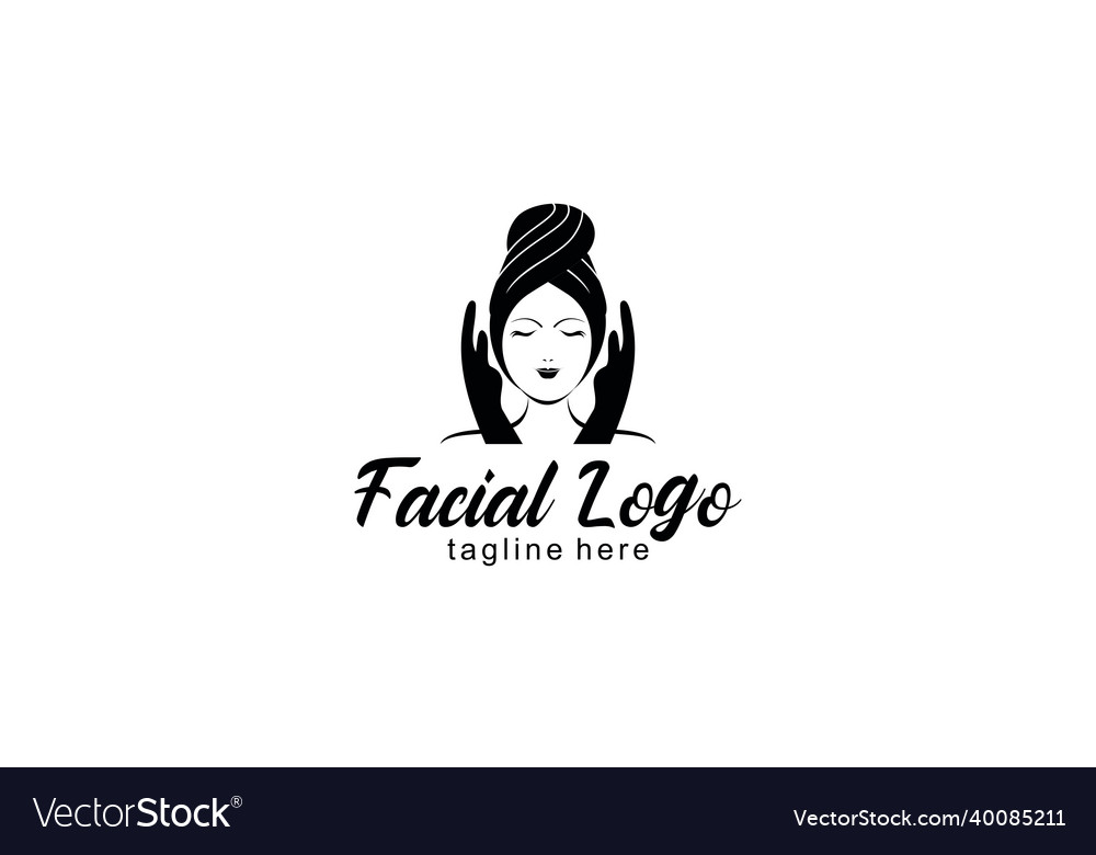 Facial massage skin care logo