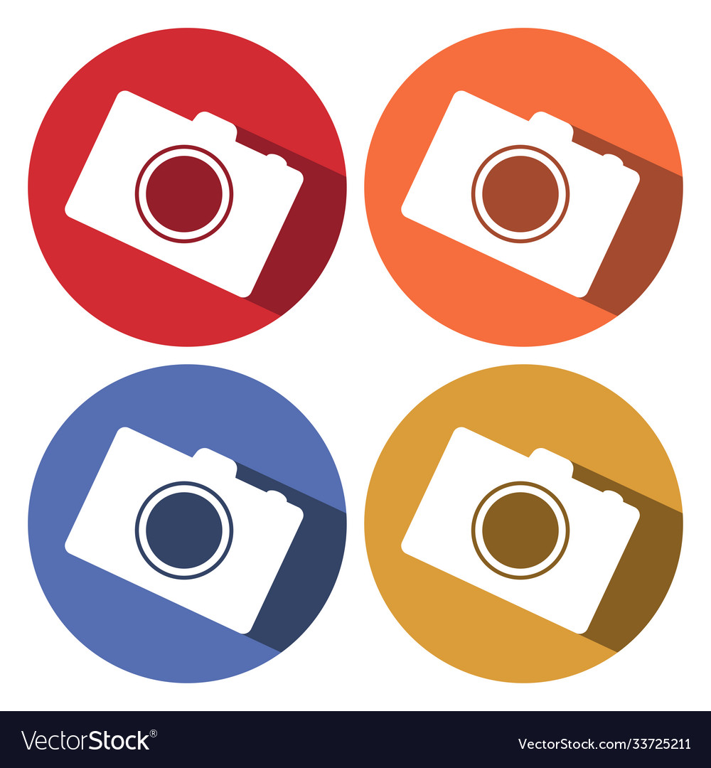 Flat icons for web and mobile applications camera