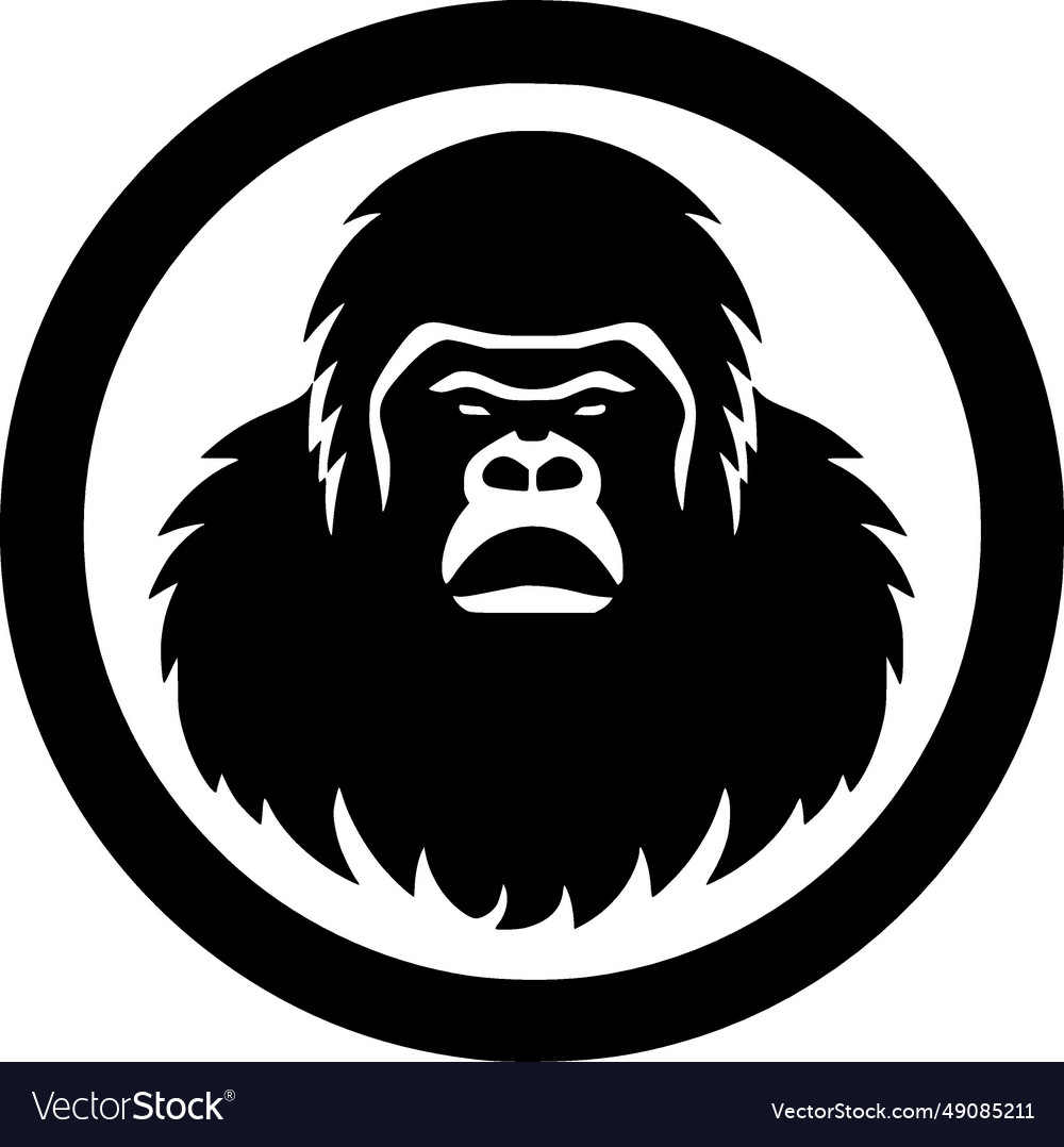 Gorilla - minimalist and flat logo